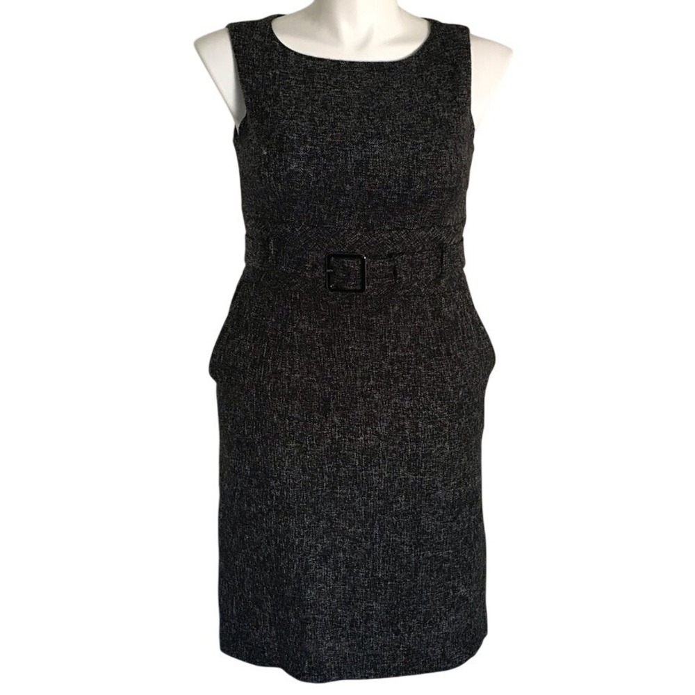 BANANA REPUBLIC BLACK & WHITE TWEED DRESS Size 12P